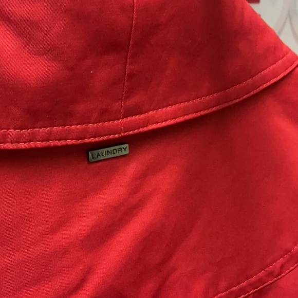 Sunday Red Utility Jacket with Collared Neckline - Picture 6 of 8